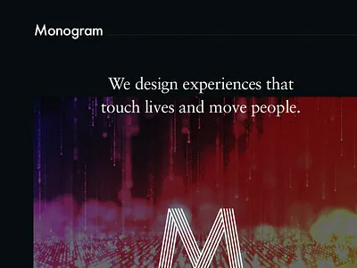 Monogram — Intro agency animation css3 design logo m website