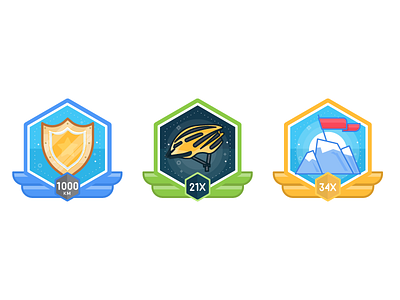 Paxira - Achievement Badges pt.2 badge cycling icons illustration paxira