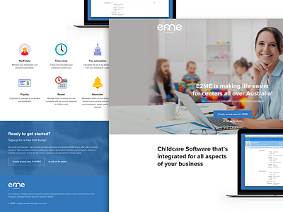 Landing page childcare landing page software