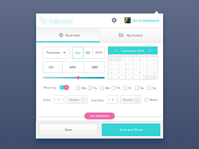 Date Picker chrome extension date picker modal ui ux