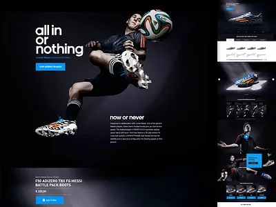 Adidas adidas app football interaction parallax ui uiux ux website