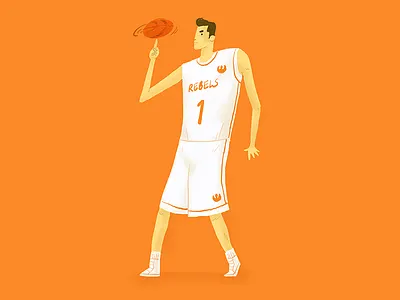 Basketball Dude basketball character design dude illustration one rebels rogue star wars
