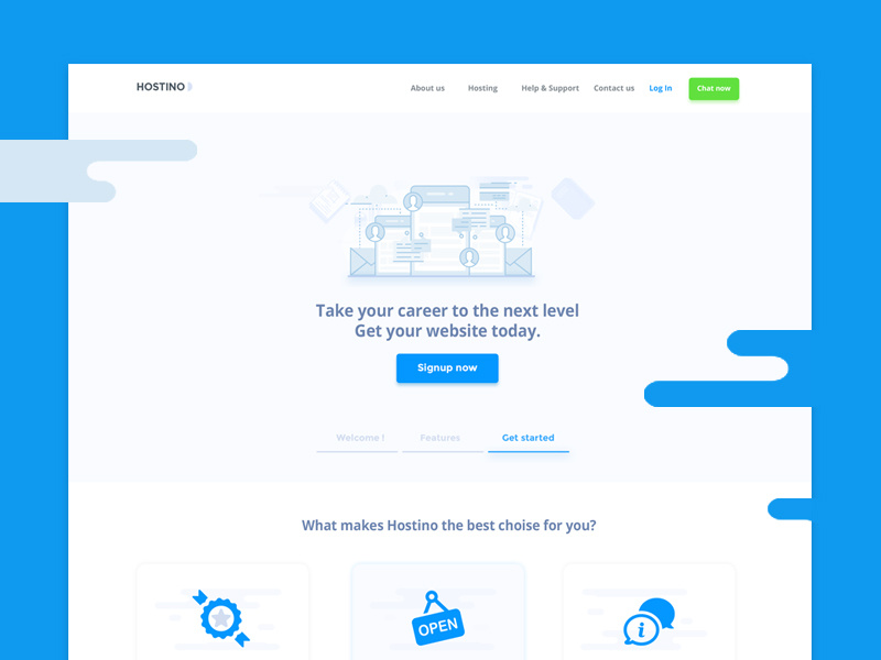 Example of Web Hosting Landing Page