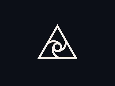 Triaperture aperture circle concept logo swirl triangle