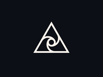 Triaperture aperture circle concept logo swirl triangle