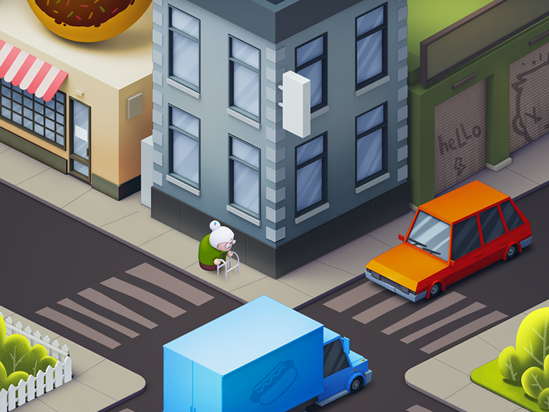 Example of space grannies ios game
