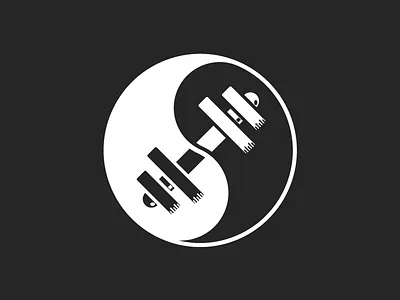 Yin and Yang Fitness Logo illustrator logo vector yin and yang yin yang yinyang