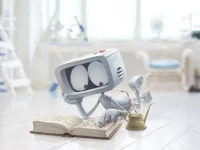 White Nights. book character design kvantik robot white