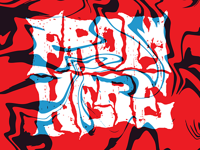 From Here 70s hand drawn lettering metal psychedelic tie dye trippy type vintage