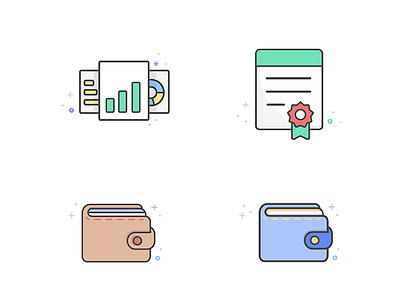 Dashboard Icons budget certificate dashboard graphs icon design icons illustration outline report sales stats wallet