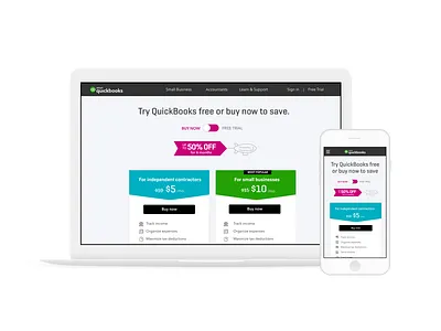 QuickBooks Pricing comp chart design pricing pricing cards