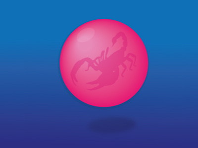 Scorpion bubblegum animal bubblegum circle round scorpion shape