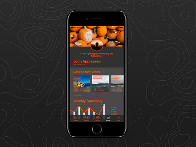 Profile — 006 | #dailyui 006 concept cycling dailyui interface ios profile redesign strava ui