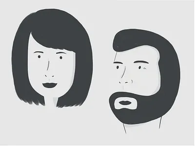 Portraits illustration illustrator man person photoshop portrait textures woman