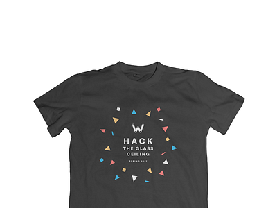 WHACK Spring 2017 tshirt branding college confetti event glass hackathon marketing tshirt wellesley whack women in tech