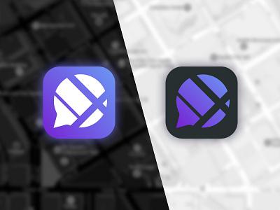 Mapsenger Icon Design chat dailyui icon interaction design logo map message origami sketch ui ux