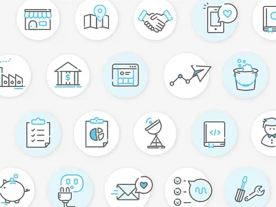 Icons bank book clean code handshake icons message plug report send settings store