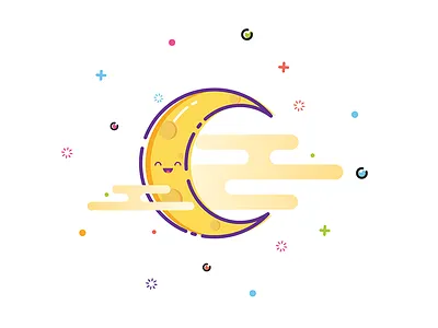 Moon illustration mbestyle moon outline