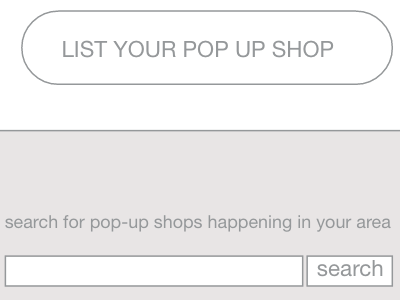 Wireframe for pop up shop app ui design wireframe