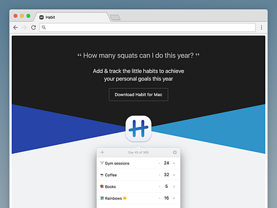 Habit Landing Page download landing mac ui web