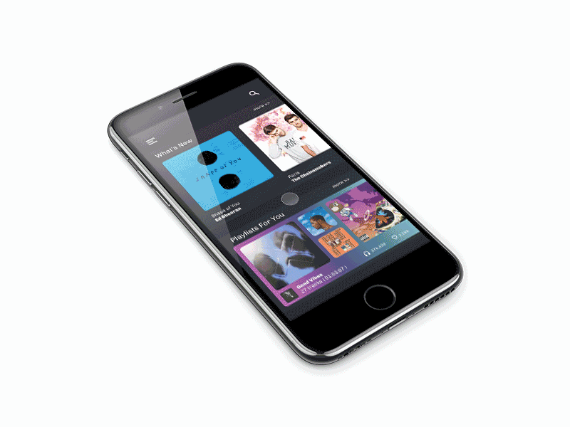 Music app by Yuan Chen on Dribbble