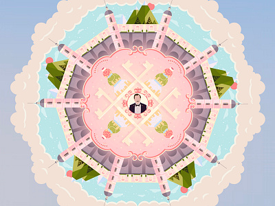The Grand Budapest Hotel — Mandala illustration mandala the grand budapest hotel wes anderson