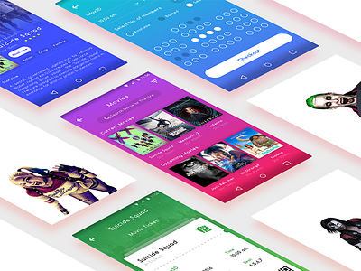 Movies - The Ticket Booking App android app card cinema mobile movies theatre ui ux