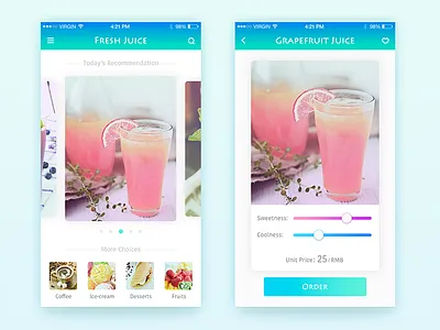 Fresh juice ui