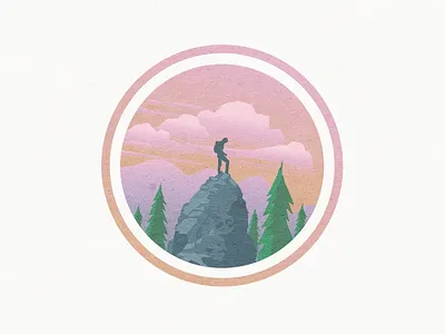 Sunset Climb climb mountain natural outdoors texture vector