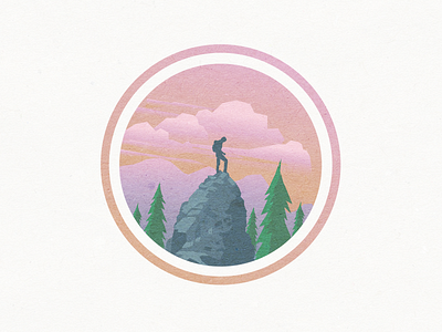 Sunset Climb climb mountain natural outdoors texture vector