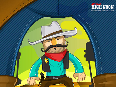 Another High Noon cowboy illustration western