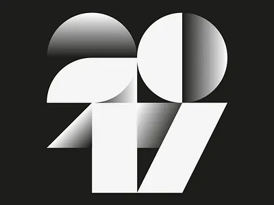Some type for 2017 2017 bauhaus circle geometry gradient lettering modernism shape square type typography