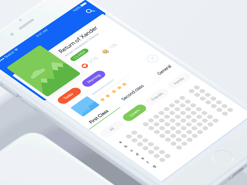 Movie ticket - Lovers, family, friends seat finder cinema critics imdb johnyvino motion movie seat select ticket transition ui