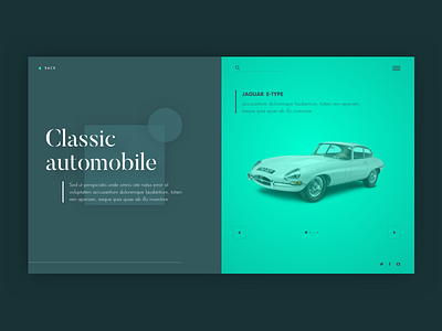 Article UI article car editorial minimal responsive serif typography ui ux website