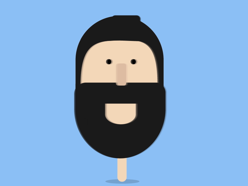 Head spin animation beard gif head man