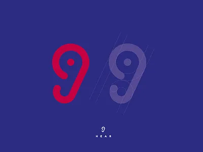 Hear branding design graphic design identity illustrator logo mark minimal vector