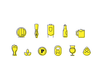 Beer Icons beer flat icon illustration