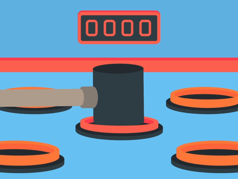 Whac -a- mole 2d a after effects game gif mole whack