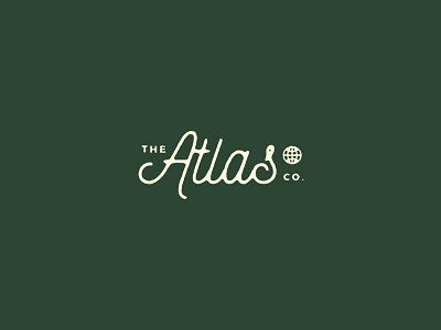 The Atlas Company logo camping clothing design expensive graphic design lettering logo minimal script simple typography wordmark