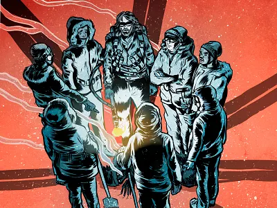 The Thing (detail cropped) homage illustration movie poster