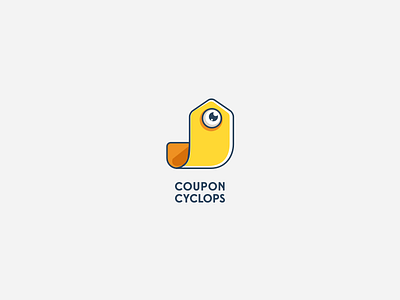 Coupon Cyclops coupon eye logo vector