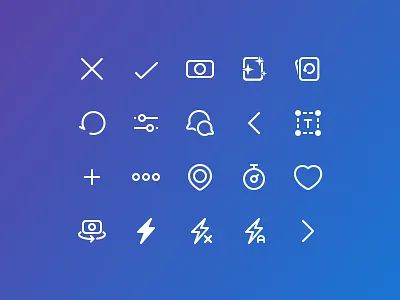 Custom icons for an iOS app iconography icons set