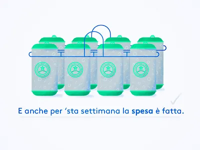 At the Market 2d beer flat icon illustration market pack