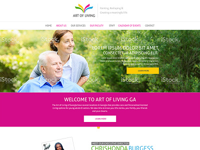 Art of Living GA adobe photoshop creative design web design