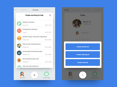 Social App Concept app ios shadow social ui user interface ux