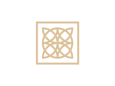 Abstract logo abstract brand design gold icon line logo mark oriental sign square symbol