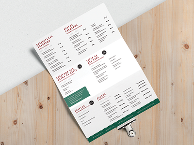 Gato Bakery Menu bakery bulgaria design menu mockup print sofia typography