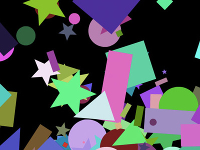 Creating floaty shapes with code coding generated graphics