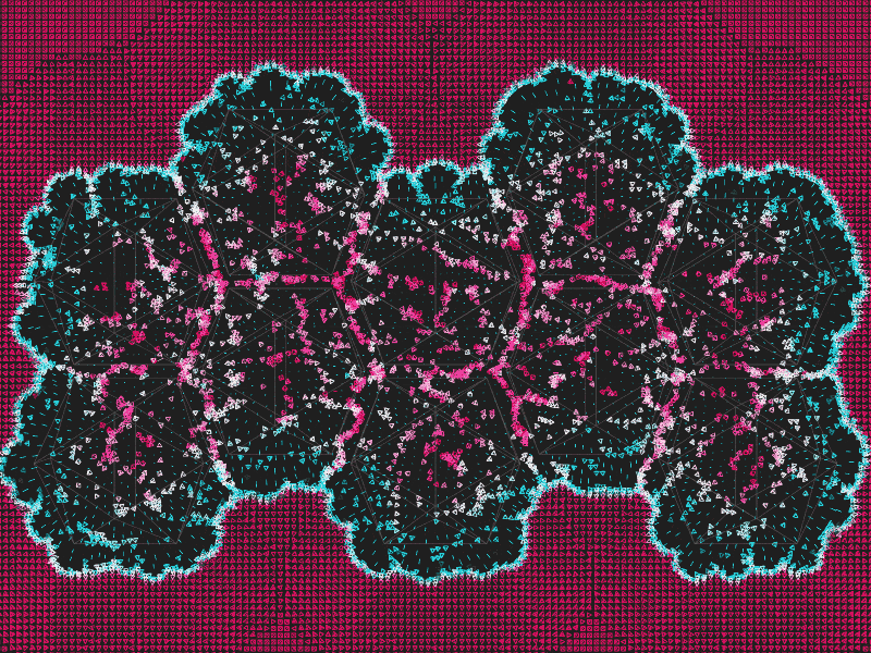 Flower bomb trangle soup ^ 3d bomb c4d flip flower fluid gif gradient motion desi particles triangle x