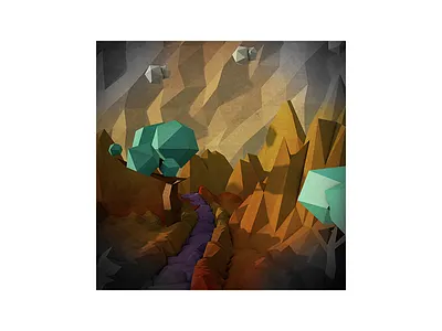 Low-poly mountain 3d cinema4d low poly nature texture